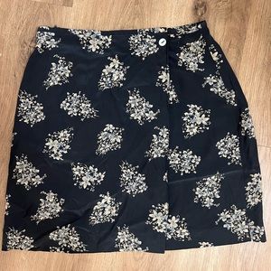 90s silk Wrap skirt